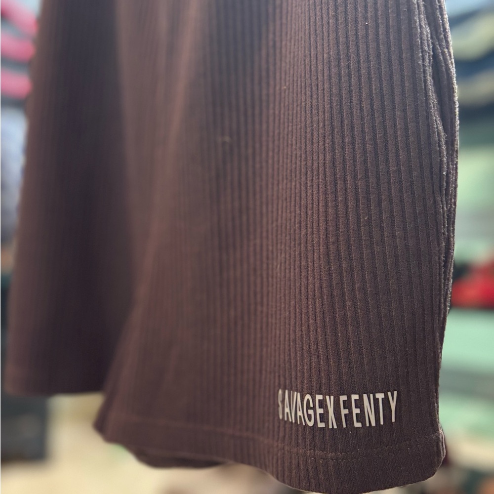 Savage X Fenty Chocolate Ribbed Romper - Picture 2 of 6